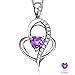 Love is The Beauty of Soul Sterling Silver Cubic Zirconia Love Heart Fashion Pendant Necklace for Women Girl Girlfriend(White)