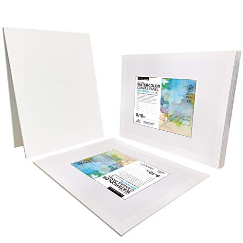 PHOENIX Watercolor Painting Canvas Panels 8x10 Inch/6 Pack Triple