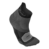2XU Men's Race VECTR Sock, Medium, Black/Black