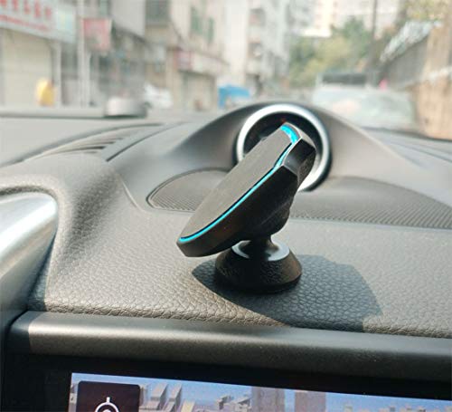 Villagepageme Car Magnetic Mount Stand,Universal Smartphone Compatibility with Strong Magnetic Technology 360° Rotating Holder for Cell Phone PDA GPS (Black, 3.94.9cm)
