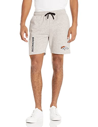 FOCO Denver Broncos NFL Gray Wordmark Fleece Shorts