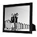 Adeco 8x10 Black Wood Decorative Picture Frame - Wall hanging or Table Top Desktop Display - Made to Display 8x10 Photo