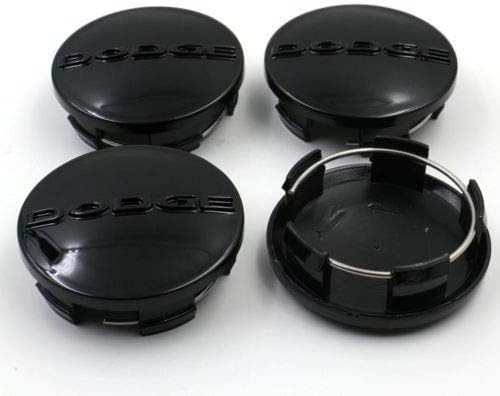 kil1 New Dodge (Set of 4) (64mm/2.5IN) Gloss Black Wheel Center CAPS