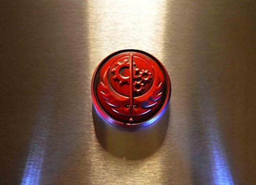 New! "Red Label" Special Edition! Inspired by Fallout 4 game , Fallout Brotherhood of Steel Emblem\Logo Refrigerator Magnet Red/Black