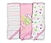 Spasilk Soft Terry Hooded Towel Set, Pink Baby, 3-Count