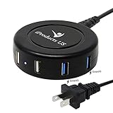 Charging Station, iProductsUS Multi USB Charger with Smart Identification, Desktop 6 Ports USB Charging Station for Multiple Devices and Smart Phones (Black)