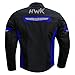 HWK Mesh Motorcycle Jacket Riding Air Motorbike Jacket Biker CE Armored Breathable (Medium, Blue)