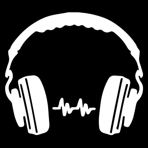 RTCH Car Sticker 2 Piezas 17X15.1CM Dj Headphones Music Bumper Tail Decoration Stickers Vinyl Decals