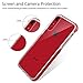 Ispider Crystal Clear Case Designed for iPhone XR, [3-Meter Anti-Fall] Premium Protective, Slim Case for Apple iPhone XR, [Hard PC Back and Dual-Layer Reinforced TPU Bumper Frame] - Red