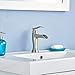 Ufaucet Commercial Modern Brushed Nickel Single Handle Waterfall Stainless Steel Bathroom Faucet, Lavatory Vanity Sink Faucet Without Pop Up Drain