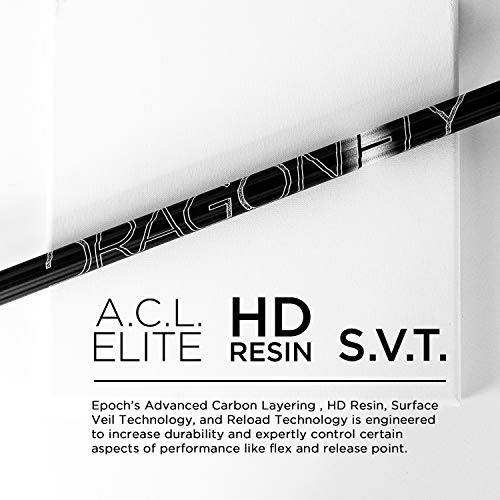 Epoch Dragonfly Elite Defense/LSM Lacrosse Shaft Mid-Flex iQ8 Concave Carbon Black
