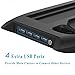 TPFOON Xbox One S Vertical Stand Cooling Fan with Dual Controller Charging Station and 4-Port USB Hub for Xbox One Slim Console, 8 Thumb Grips Includedthumb 2