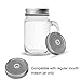 12pcs Pack Regular Mouth Mason Jar Lids with Straw Hole for Ball & Kerr Mason Jar