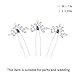 Artio Wedding Hair Pins Accessories with Rhinestones for Women and Girls 3PCS (Blue)