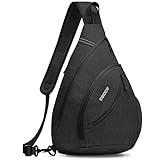 OSOCE Sling Bags,Shoulder Backpack,Over Chest Cross body Bag Pack Sport(Black)