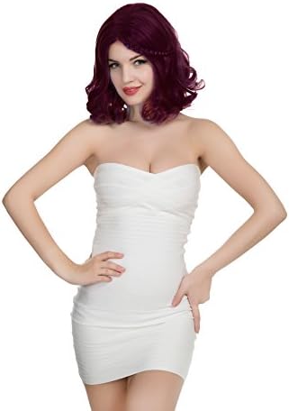 PINKISS Japanese Lolita Temperament Fashion Cosplay Wig with Free Quality Wig Cap (MC115DS Maroon 118#)
