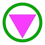 Applicable Pun Safe Zone - Straight Ally Pink Triangle Green Circle - GSA Gay Straight Ally - Gay Rights LGBT Support - Vibrant Color Vinyl Decal (4