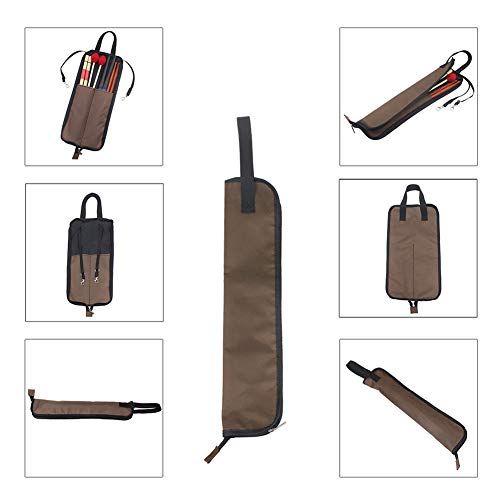 EDTara Drumstick Bag Case Drum Stick Holder Portable Waterproof Percusssion Drum Mallet Bag Carrying Strap - Thumbnail 3