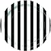 Unique Industries, Cake Paper Plates, 8 Pieces - Black Striped
