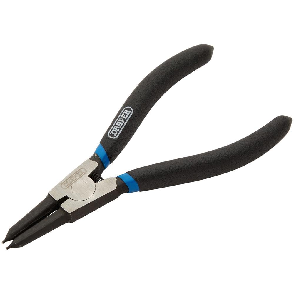 Draper 56421 49/Ext External Circlip Plier with Straight Tips, 140mm , Blue