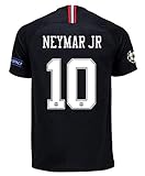 Redrun PSG X 18/19 Season 10# Neymar JR Mens New Away Soccer Jersey & Armbands Black/White