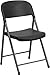 Flash Furniture HERCULES Series 330 lb. Capacity Black Plastic Folding Chair with Charcoal Frame