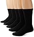 Hanes Ultimate Men's 5-Pack FreshIQ X-Temp Crew Socks, Black, Sock Size:10-13-Shoe Size: 6-12