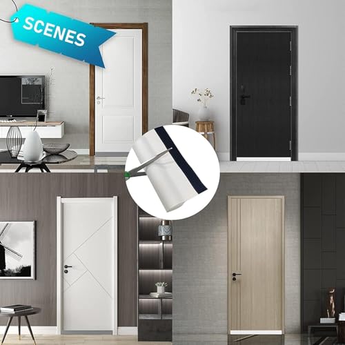 Door Draft Stopper Bottom One Sided Door Draft Blockers，37" Cutable Under Door Draft Blocker Insulator Door Sweep Weather Stripping Soundproof, Fits for Interior／Exterior Doors
