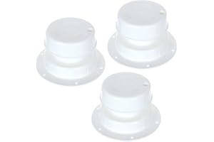 MIVIDE 3PCS RV Plumbing Vent Cap Kit, Plumbing Vent, RV Roof Sewer Vent Cover Cap House, Plastic Roof Cover White