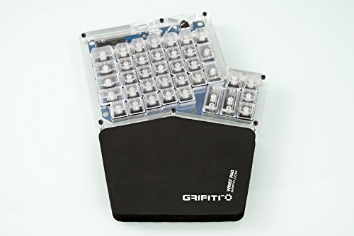 Grifiti Fat Wrist Pad Massdrop Ergodox 2 Piece Set About 6.5 x 4.2 x 0.75 Inch Mirror Image Wrist Rests for Ergodox and Infinity Keyboard Sets (Black Nylon)