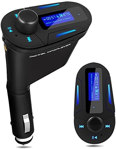 Truqori Comfortable and Multi-Functional Car Kit MP3 Player Universal Wireless FM Transmitter Modulator, with USB/SD Card/ MMC Slot and Remote Control-Black