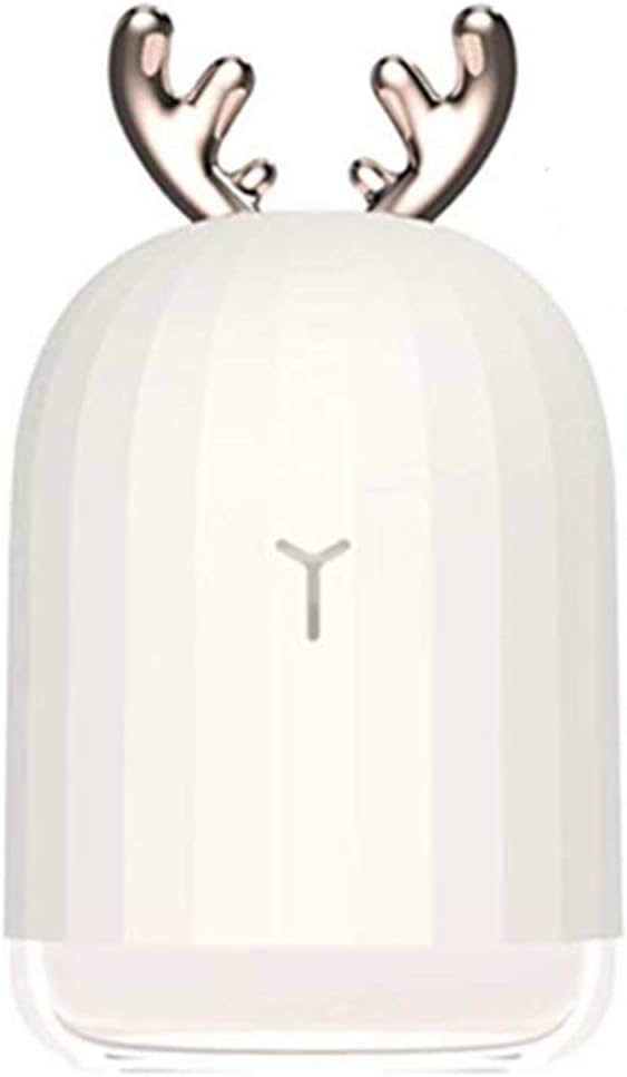 Mini USB Humidifier, OCHO8 Ultrasonic Aroma Diffuser 220ML Cool Mist Humidifier Colorful LED Night Lights with Auto Shut-Off Feature for Home Baby Room Bedroom Office Yoga Spa (Antler)