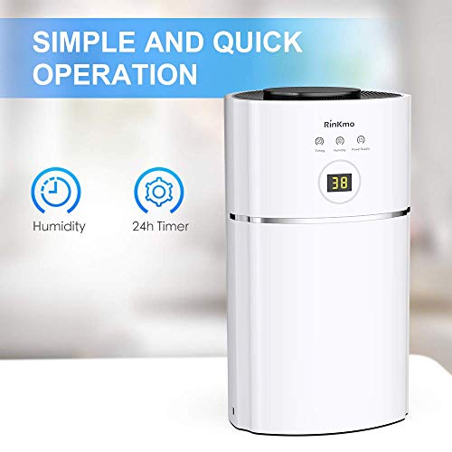 2 RINKMO+Portable+Dehumidifiers+Capacity+Shut+Off