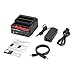 Xingda Hard Drive Docking Station，USB 3.0 to SATA External HDD Three Bay Bock with 2-Port Hub, Offline Clone Function for 2.5 Inch & 3.5 Inch HDD SSD SATA I/II/II,Card Reader TF/SD/XD/CF/MS/M2