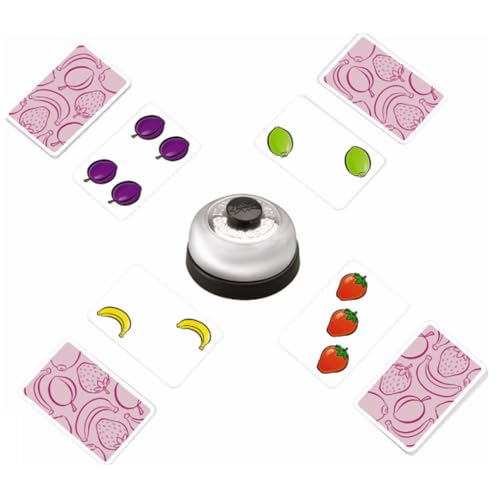 SuperHeated Neurons Ring A Ding: Halli Galli | 2-6 Players | Official Version | English, Arabic and French Language | Ages 5+ | Board Game | Original Made In China