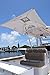 Hospitality Rattan Hydra Shade XL-150 Boating Umbrella with Expansion Base and Beach Spike, Diagonal 8-Foot Square, Gray