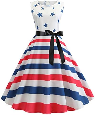 Vintage Dresses, Womens Floral Printed Sleeveless Casual Evening Party FORUU