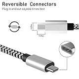 USB Type C Cable, [2pack 6FT]Extra Long Braided Quick Charging Cord, [Certified]YoTwo USB C-A Charger Cable with Reversible Connector for Samsung Galaxy S8+,LG G5/G6/V20,Google Pixel XL,Nexus 5x/6p