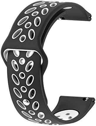 Replacement Silicone Band Strap, Soft Double Color Wrist Watch Bracelet for Huami Amazfit Bip Watch (D)