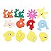 C-Pioneer 24pcs Wooden Cartoon Animal Fridge Magnet Stickers Cute Toys Gifts for Kids