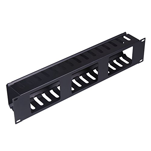 Rosewill 2U 19 Inch Rack Mount Horizontal Cable Management with Mounting M6 Screws,  Finger Duct Cable Manager with Cover (RSA-2UCA001) - Thumbnail 3