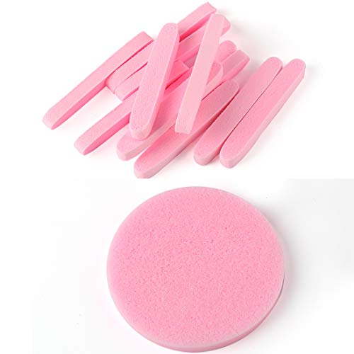 Compressed Facial Sponges,Facial Cleansing Sponge,Beauty Makeup Round Facial Wash Pads Cosmetic Face Exfoliating for Women (60 Pcs, Pink)