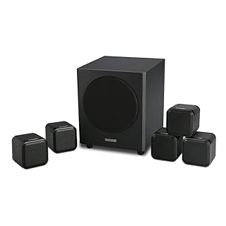 Mission M-Cube+SE 550W RMS 5.1-Channel Home Theatre Speaker System Package with 3&rdquo; Full Range Compact Satellite Speakers, Powerful 8&quot; Active Subwoofer, Desk Stand and Wall-Mount Brackets Included