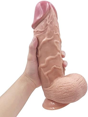 BOBO AiAi Huge Dongs 10 in Big Long Huge Thick Handsfree Massage Wand Lifelike Personal Relax Soft Wand with Suction Cup Flesh BOBO AiAi