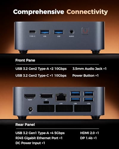CTONE Mini PC Iηtel Core i5-12450H, 24GB LPDDR5 RAM, 512GB NVMe SSD, Mini Computer with Triple 4K Display, WiFi 6, Bluetooth 5.2, Gigabit LAN, USB-C, Wiηdows 11 Pro Business/Office
