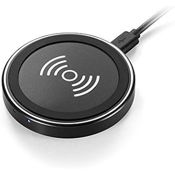 Anker Wireless Charger Charging Pad for iPhone 8 / 8 Plus, iPhone X, Galaxy Note 5, S7/S7 Edge/S6/S6 Edge/S6 Edge Plus, Nexus 4/5/6/7, LG G3 and Other Devices （no adapter）