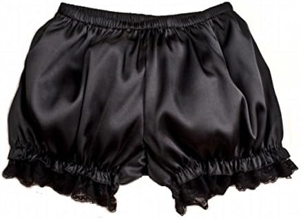 The show satin wind free size cuff with lace simple cute pumpkin pants room sleepwear underwear shorts with pumpkin underwear drawers gloss and bread petticoat Anders Court Lolita Gothic Lolita maid cosplay costume costume! Color Black (japan import)