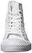 Converse Unisex Chuck Taylor All Star Leather High Top Sneaker, White Monochrome, 8.5 US Women