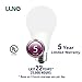 LUNO A19 Dimmable LED Bulb, 9.5W (60W Equivalent), 800 Lumens, 2700K (Soft White), Medium Base (E26), UL Certified (6-Pack)