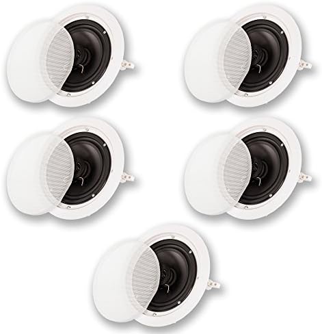 Acoustic Audio HTI6c in Ceiling 6.5" Home Theater 5 Speaker Set 2 Way 1250 Watts HTI6c-5S